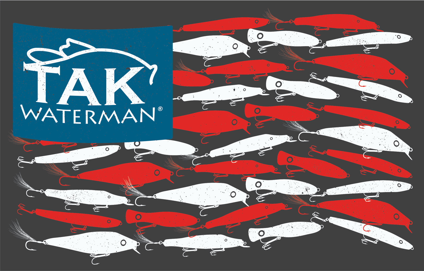 Patriotic Lures Flag Decal